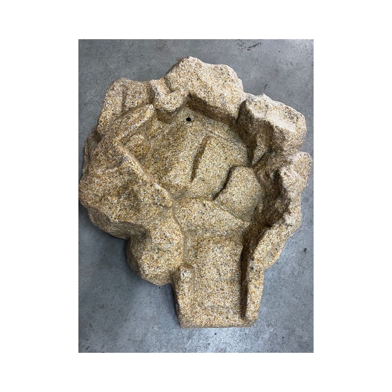 Elément de cascade pour bassin granit droit