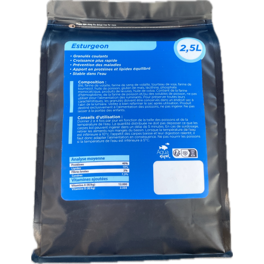 Nourriture poisson Esturgeon 2.5L Aqua Excel