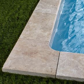 Kit Margelle travertin 1er choix pour mini piscine