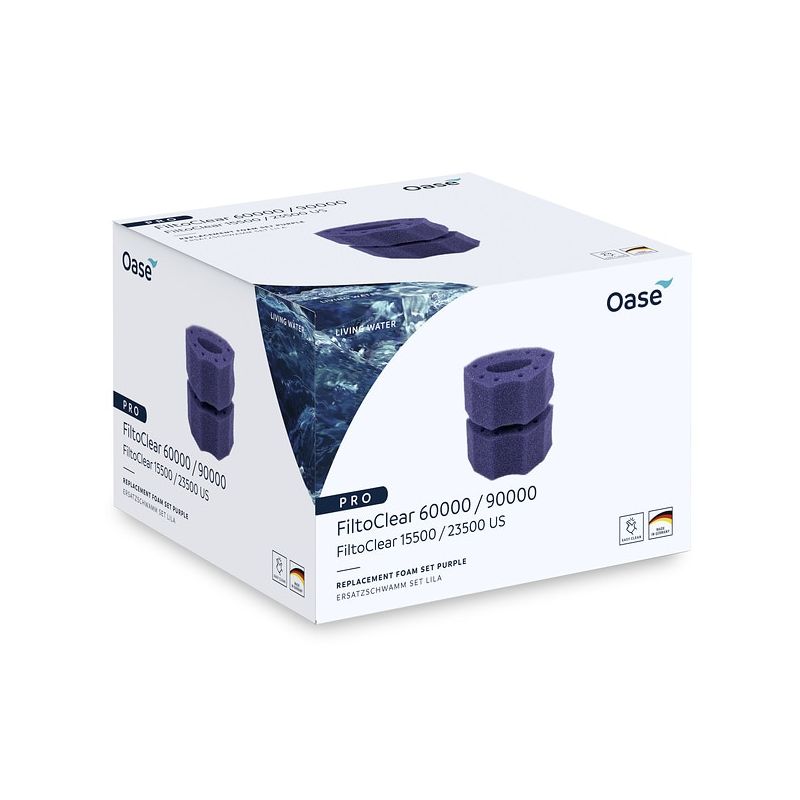 Mousses filtrante violette de rechange Filtoclear 60000/90000 Oase packaging
