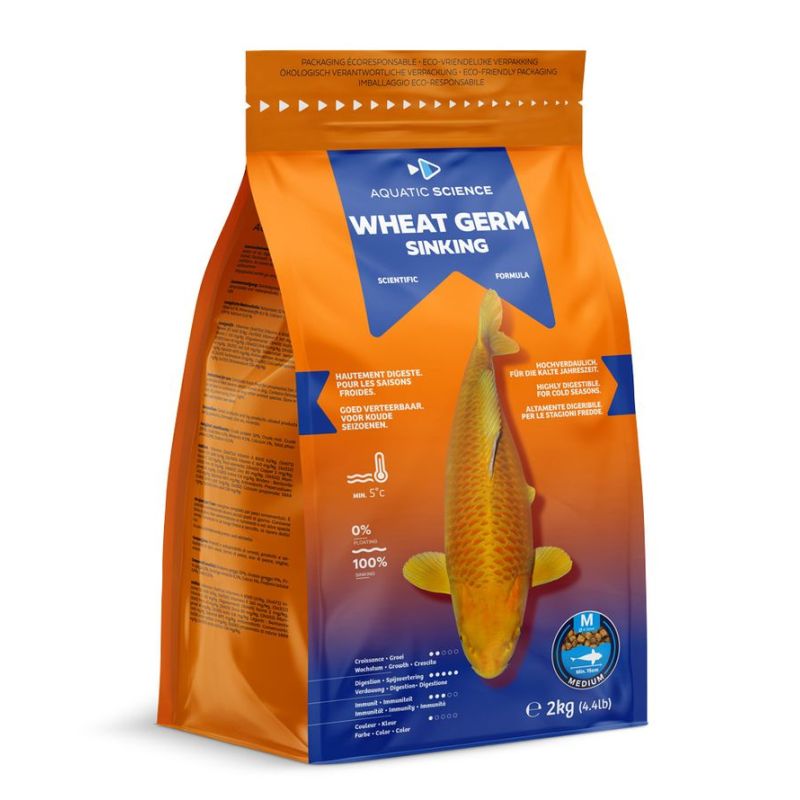 Nourriture poisson Wheat Germ Sinking M 2KG aquatic science