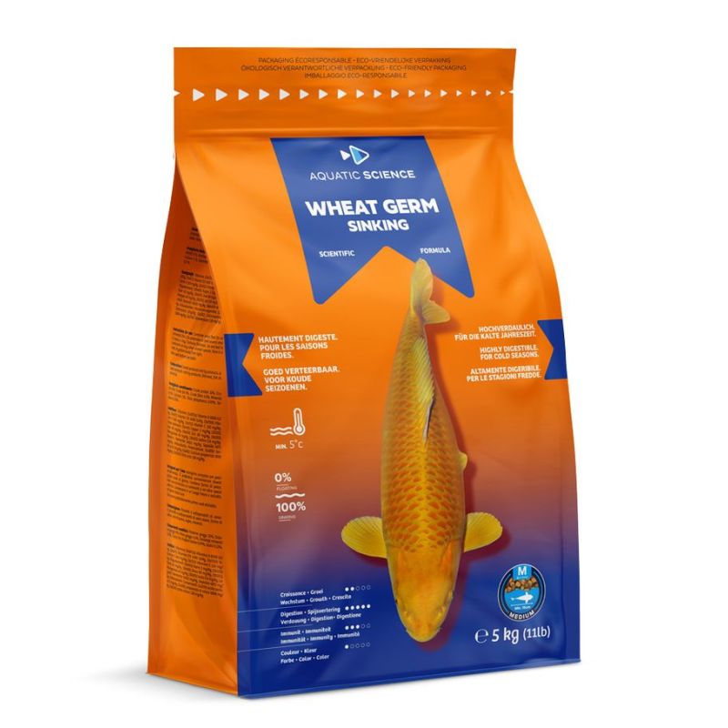Nourriture poisson Wheat Germ Sinking M 5KG aquatic science