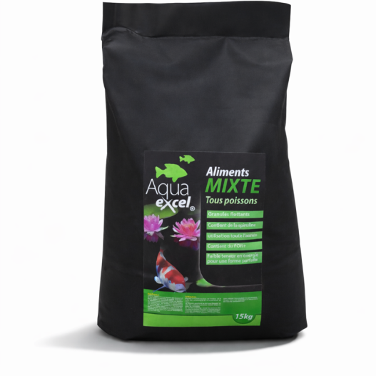 Nourriture poisson Eco Recharge Aqua Excel Mixte 15kg