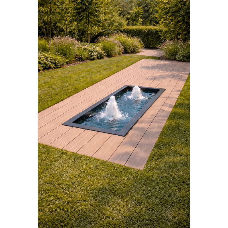 Bassin Rectangulaire 225x60x35 cm 300L