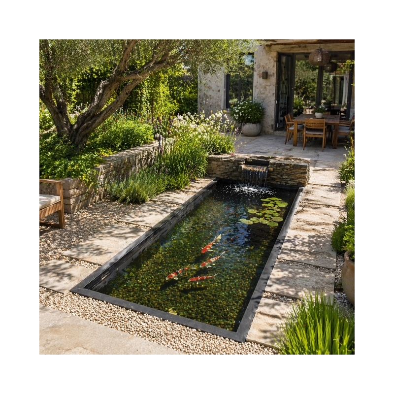 Bassin rectangulaire 400 x 155 x 80 cm 4900L