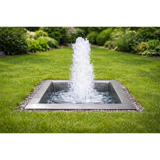 Bassin fontaine carré 100x100 x35 cm 350L