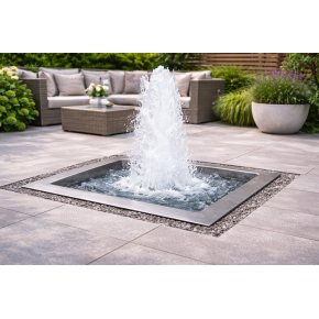 Bassin fontaine carré 120x120 x35 cm 500L