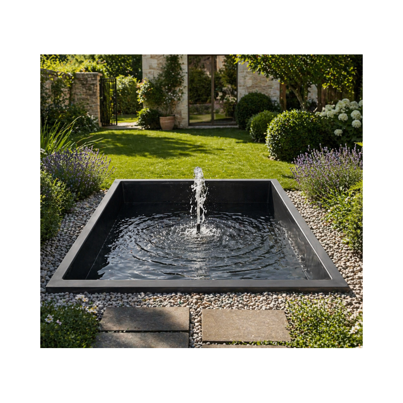 Bassin fontaine carré 120x120 x35 cm 500L