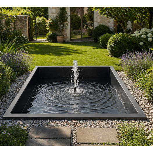 Bassin fontaine carré 120x120 x35 cm 500L
