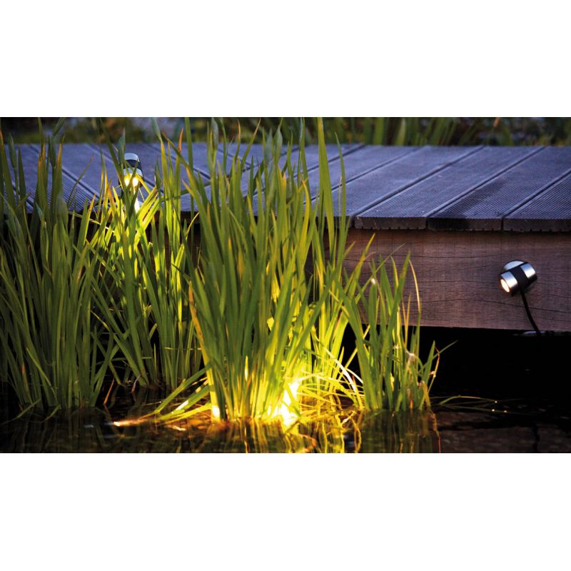 Projecteur exterieur ledLunaqua Maxi LED Set 3 Oase Design en acier inox