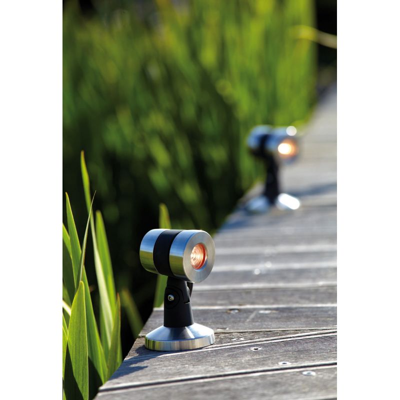 Projecteur exterieur ledLunaqua Maxi LED Set 3 Oase Design en acier inox