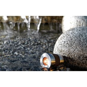 Projecteur exterieur ledLunaqua Maxi LED Solo Oase Design en acier inox