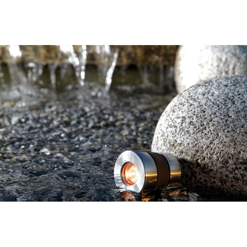Projecteur exterieur ledLunaqua Maxi LED Solo Oase Design en acier inox