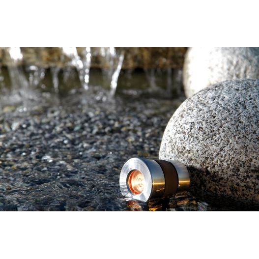 Projecteur exterieur ledLunaqua Maxi LED Solo Oase Design en acier inox