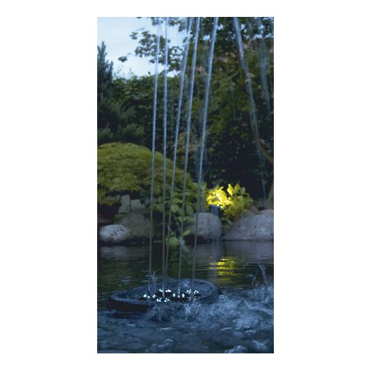 Pompe fontaine Water Starlet Jeu d'eau flottant éclairé par LED